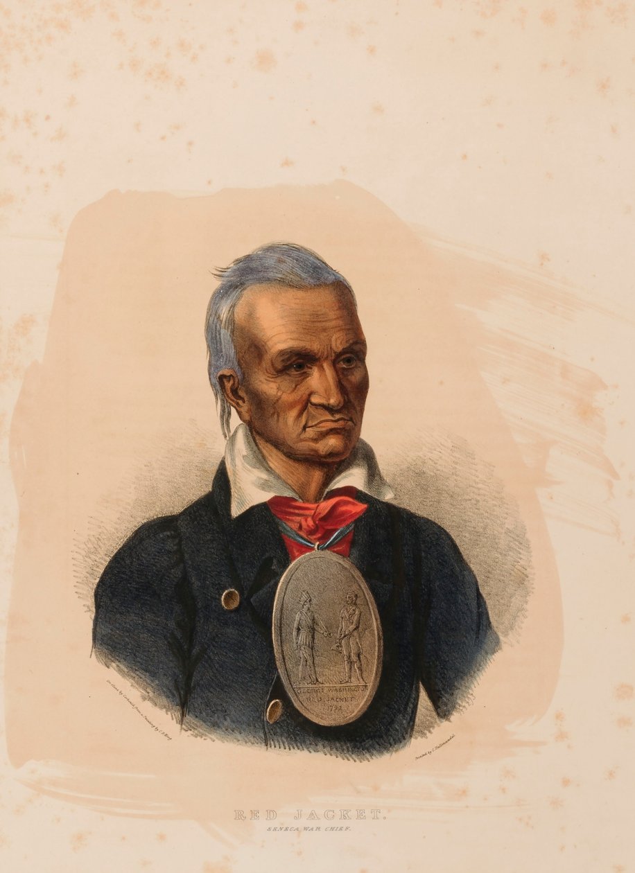 PUNAINEN TAKKI. SENECA-SOTAPÄÄLLIKKÖ. tekijältä Charles Bird King