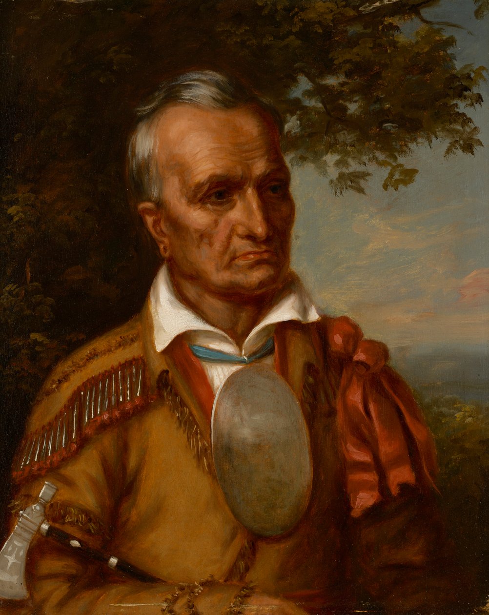 Red Jacket, Senecan päällikkö (Sagoyewatha) (n. 1758-1830) tekijältä Charles Bird King