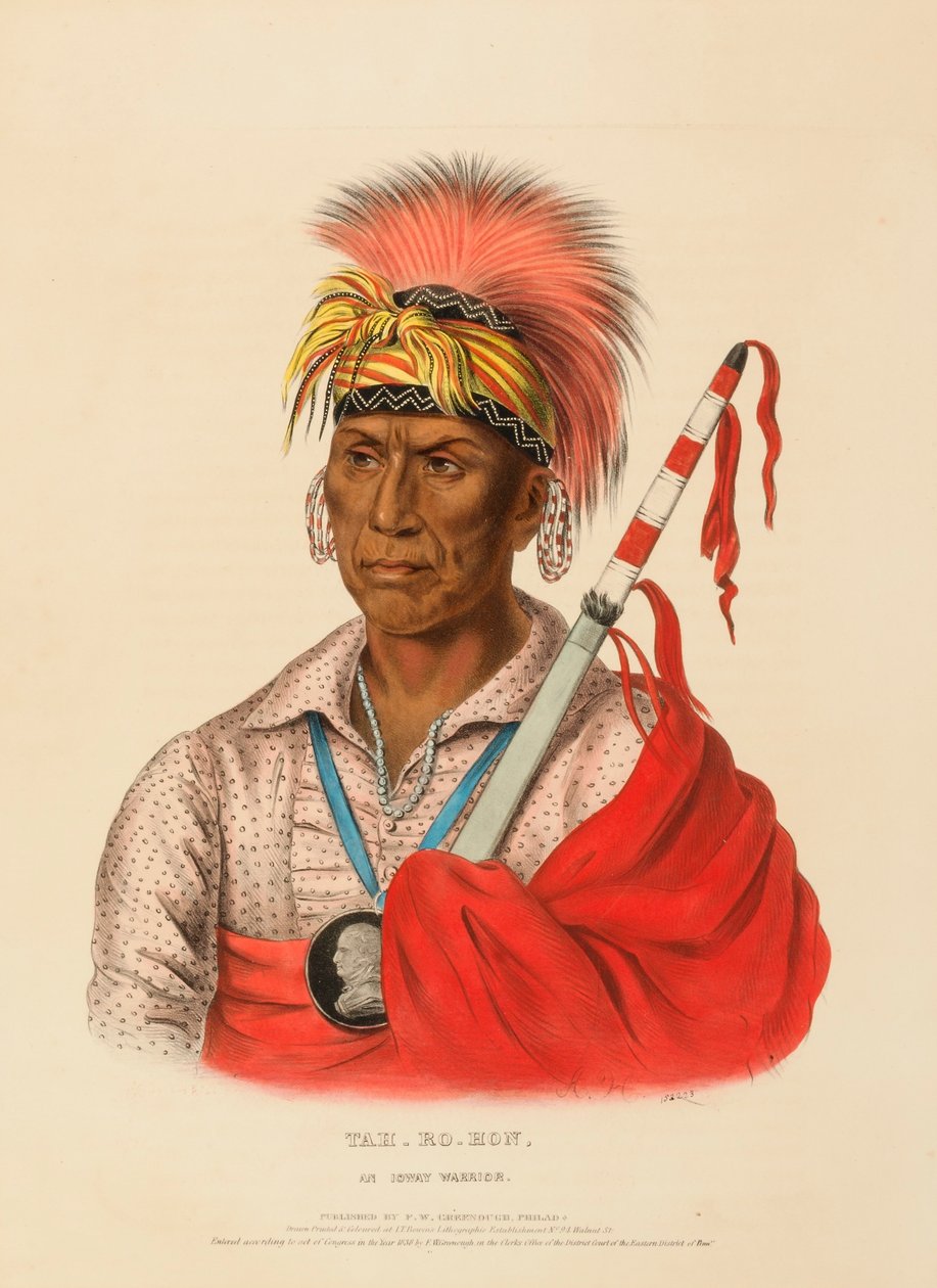 TEH-RO-HON, IOWAJIEN SOTURI, Pohjois-Amerikan intiaaniheimojen historiasta. tekijältä Charles Bird King