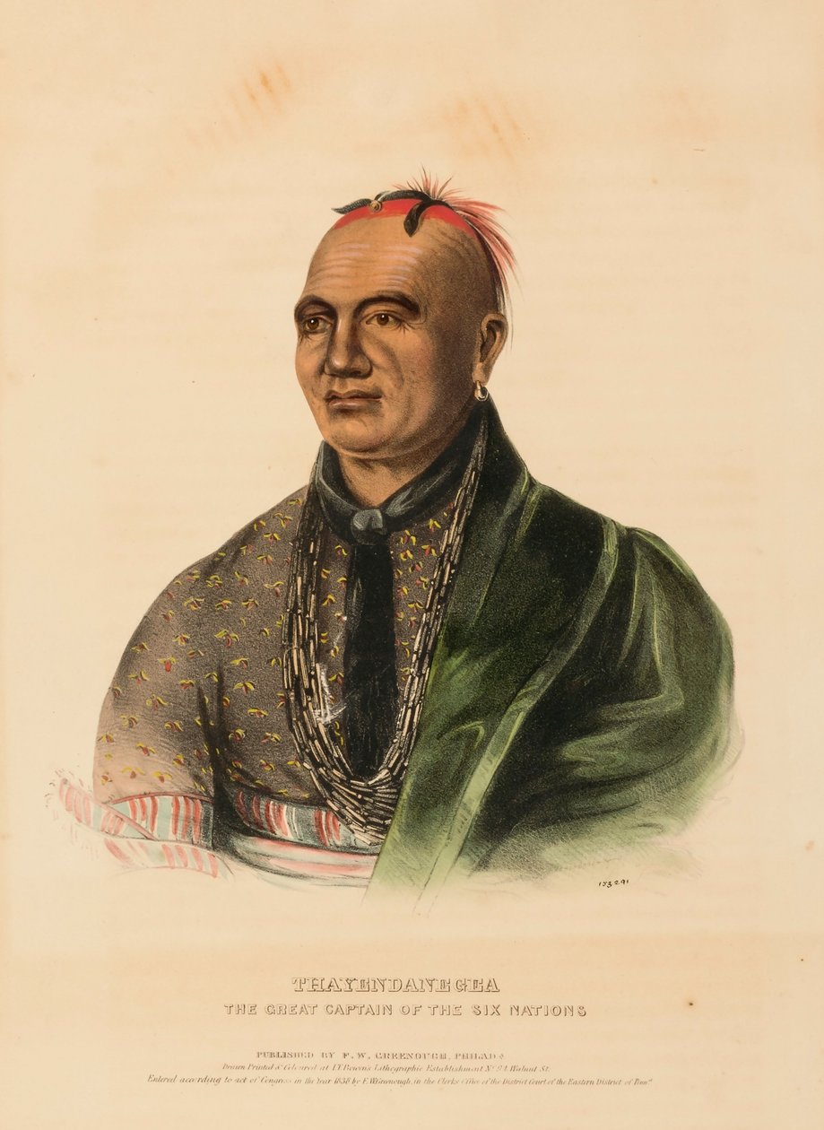 THAYENDANEGEA. Kuuden kansakunnan suuri kapteeni, Pohjois-Amerikan intiaaniheimojen historiasta. tekijältä Charles Bird King