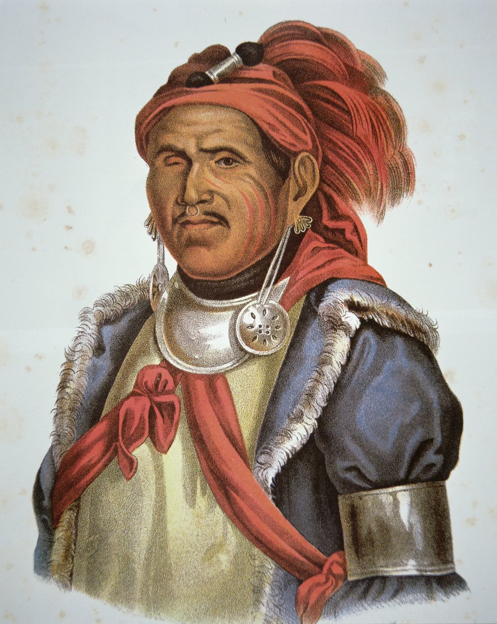 Tenskwatawa (1775-1836) (väri litho) tekijältä Charles Bird King