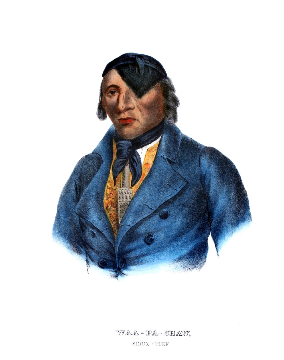 Waapashaw, sioux-päällikkö tekijältä Charles Bird King