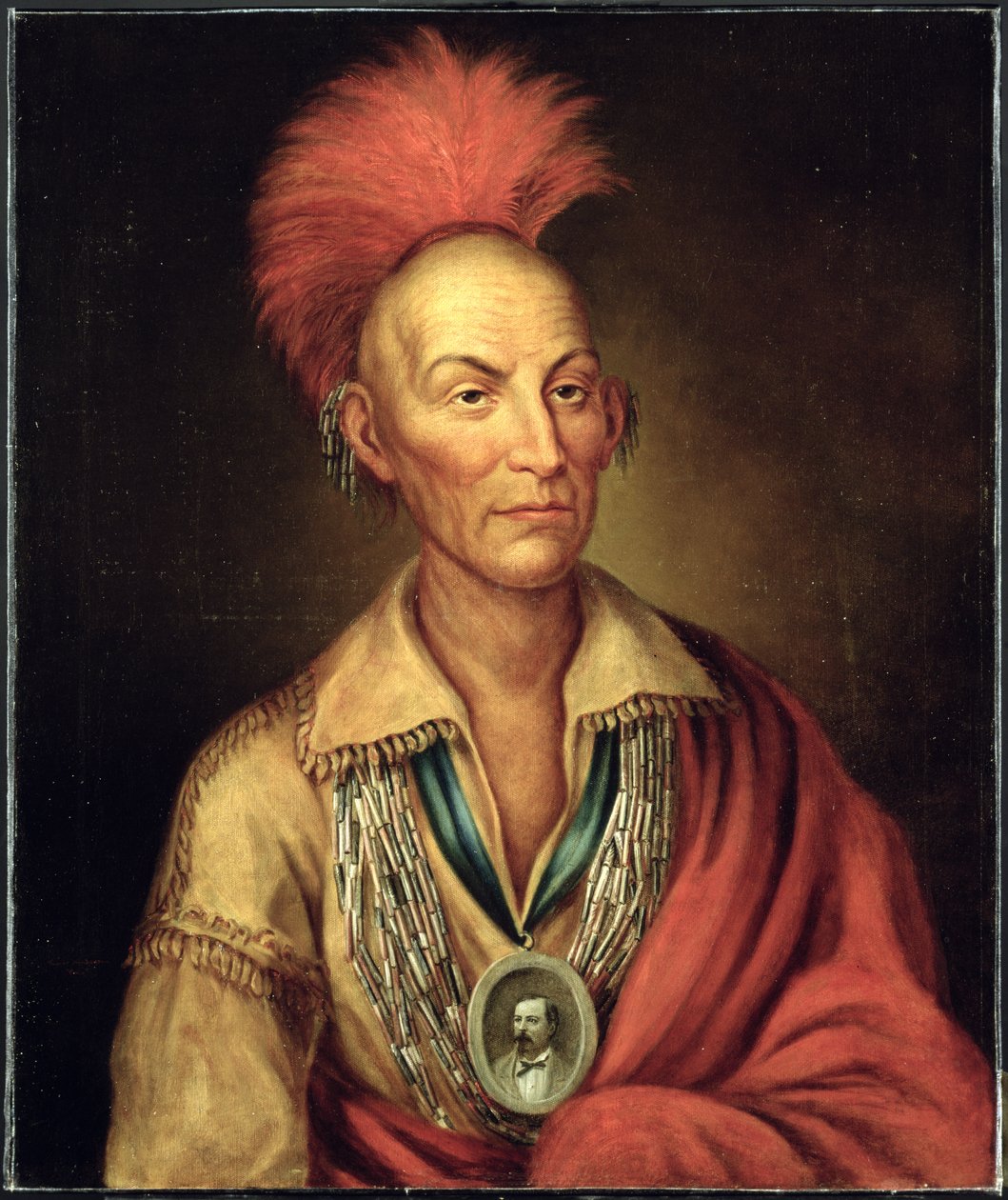 Homer Hendersonin muotokuva Black Hawkista (1767-1838) n. 1870 tekijältä Charles Bird after King