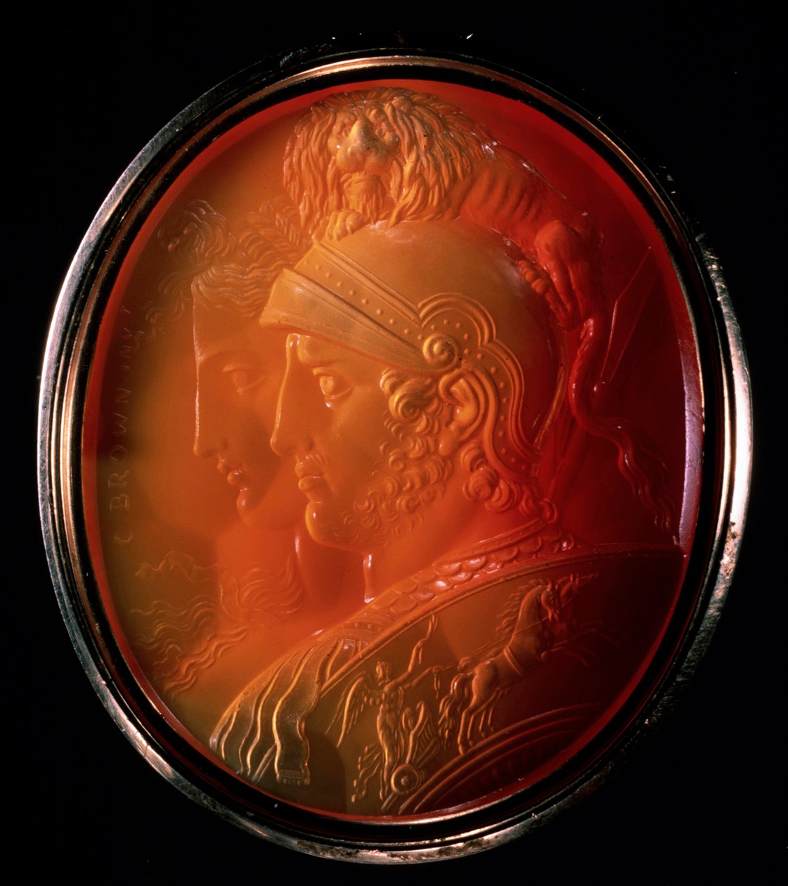 Cameo Marsin ja Bellonan kanssa, c1784 tekijältä Charles Brown