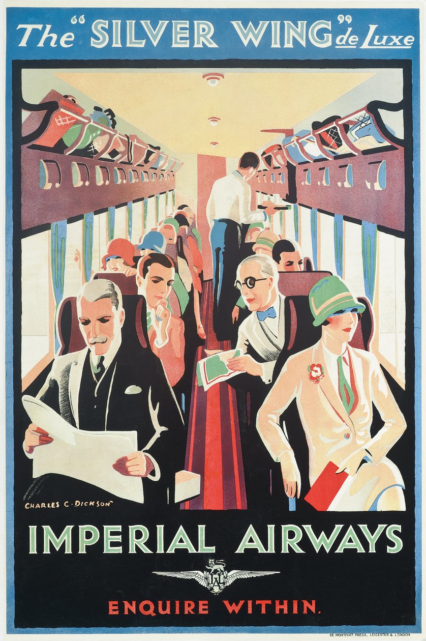 Imperial Airwaysin mainosjuliste (värilitografia) tekijältä Charles C. Dickson