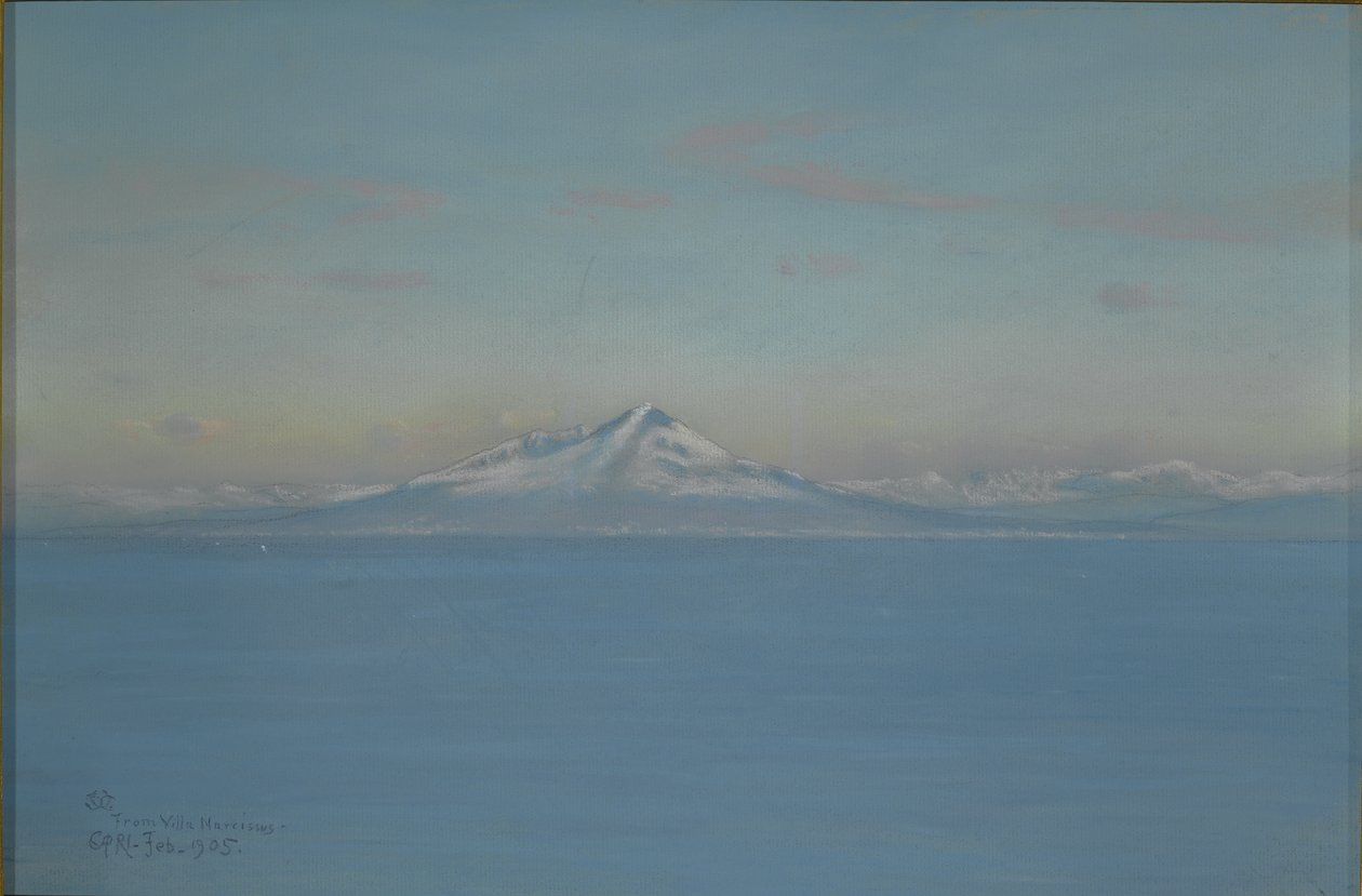 Pohjoistuuli Villa Narcissuksesta, Caprilta, helmikuulta 1905 (pastelli ja värillinen kynä tai värikynä paperille) tekijältä Charles Caryl Coleman