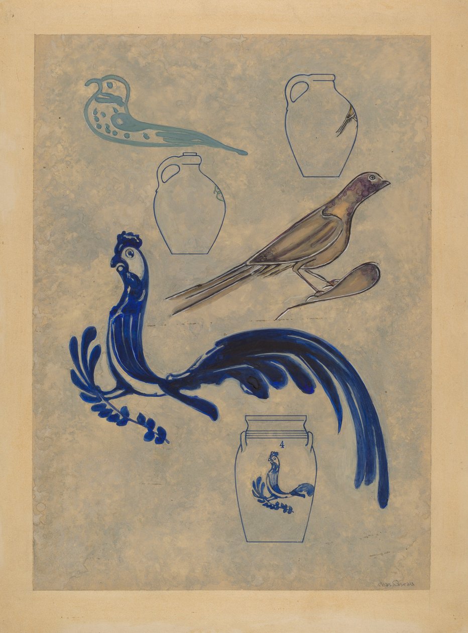 Lintukoristeet kivitavaralle, 19351942. tekijältä Charles Caseau