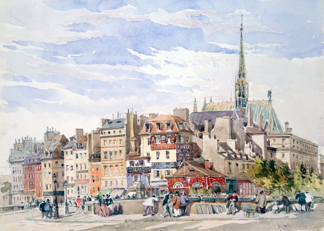 Saint Chapelle ja oikeuspalatsi, c1822-1878. tekijältä Charles Claude Pyne