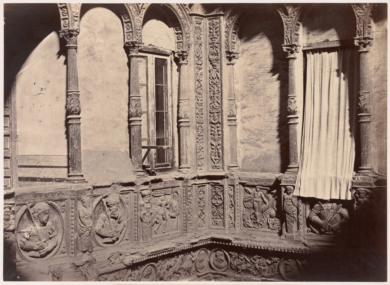 Zaragoza, Infantes-nimellä tunnetun talon sisäpiha, 1860. tekijältä Charles Clifford