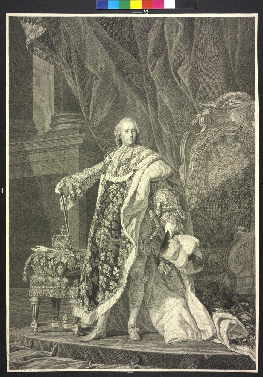 Ranskan kuningas Ludvig XV (etsaus) tekijältä Charles Clément Bervic