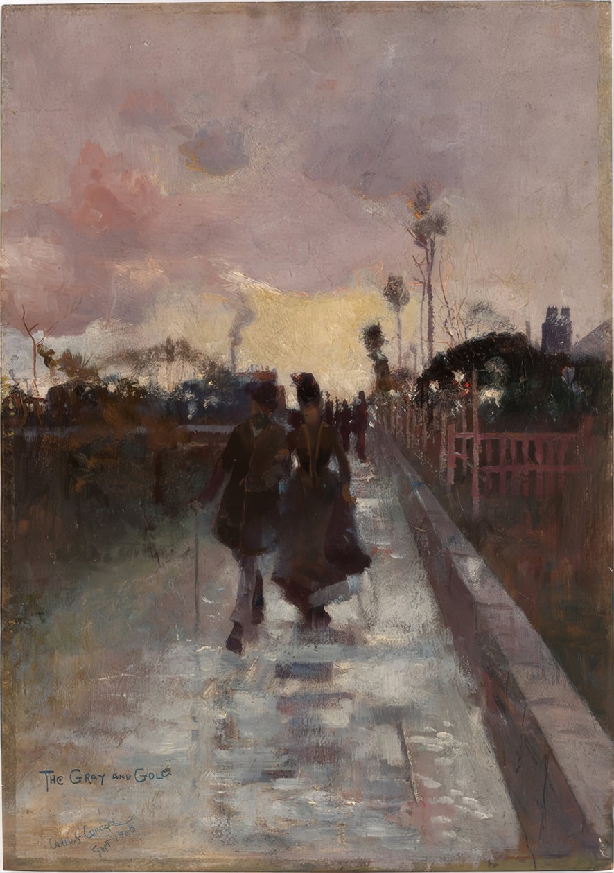 Kotiin meno (harmaa ja kulta) tekijältä Charles Edward Conder