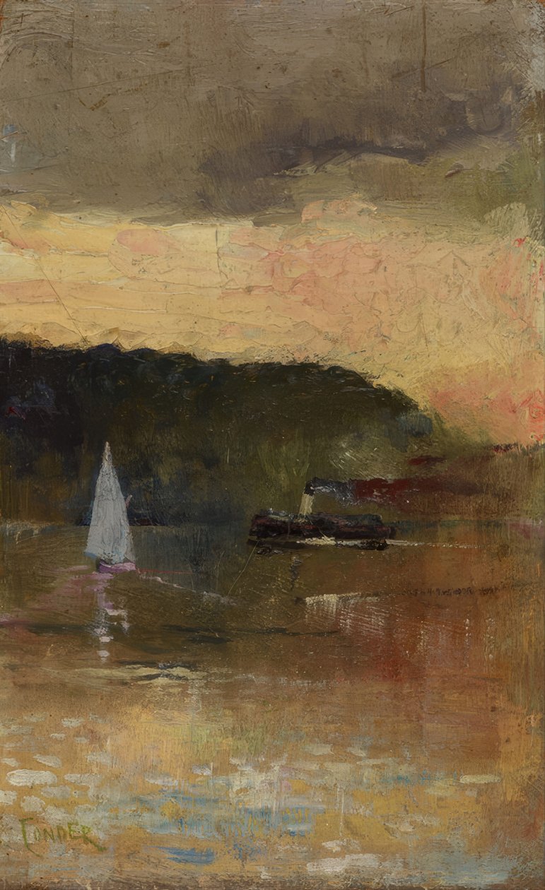 Auringonlasku, Sydneyn satama tekijältä Charles Edward Conder