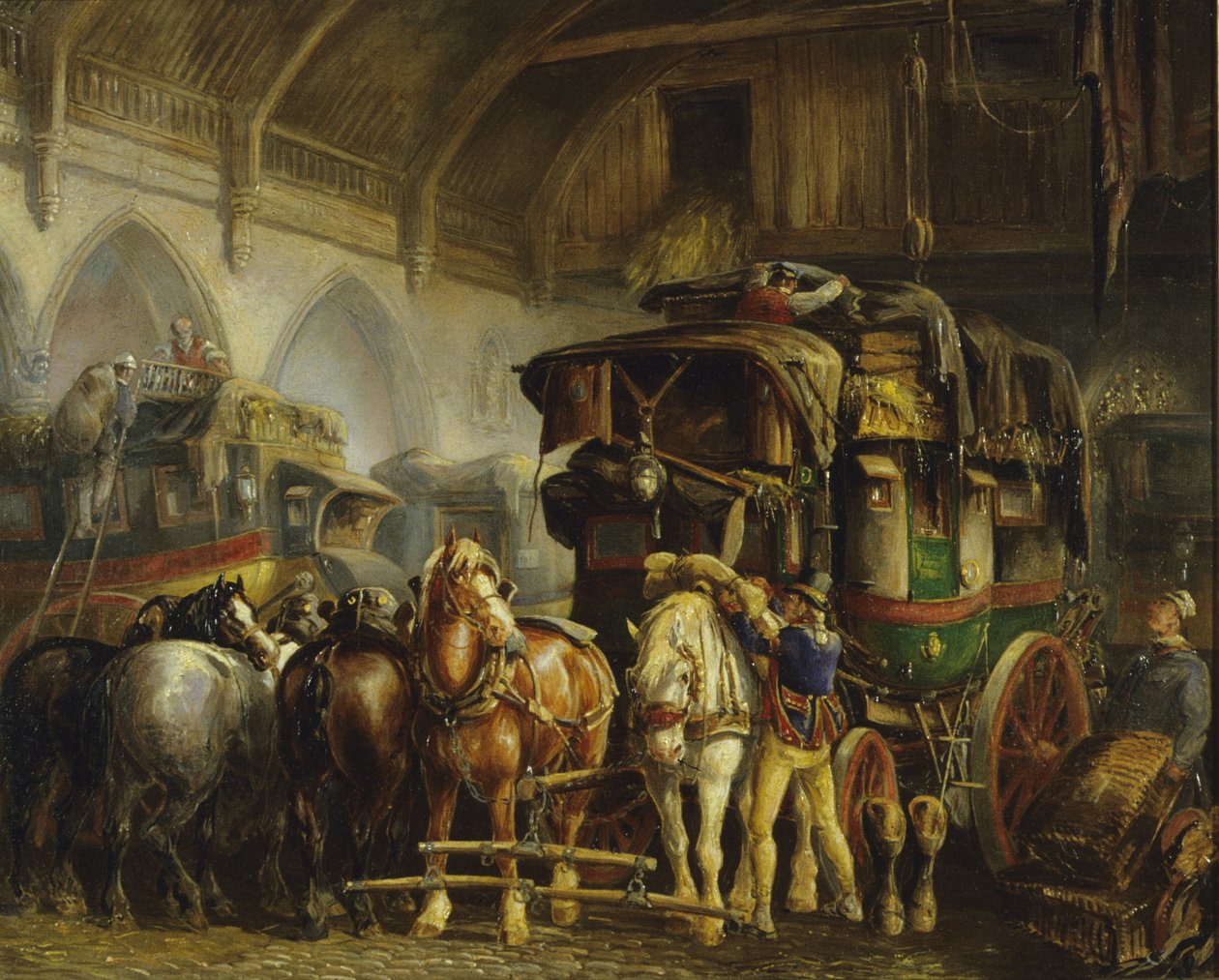 Paris Diligence (öljy kankaalle) (katso pari numerosta 266152) tekijältä Charles Cooper Henderson