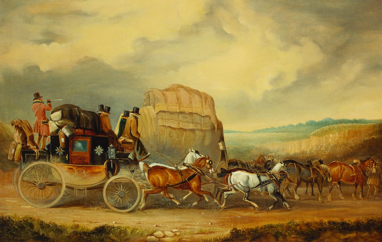 Exeter Lontooseen Royal Mail ohittaa William Downen Exeter Wagonin tekijältä Charles Cooper Henderson