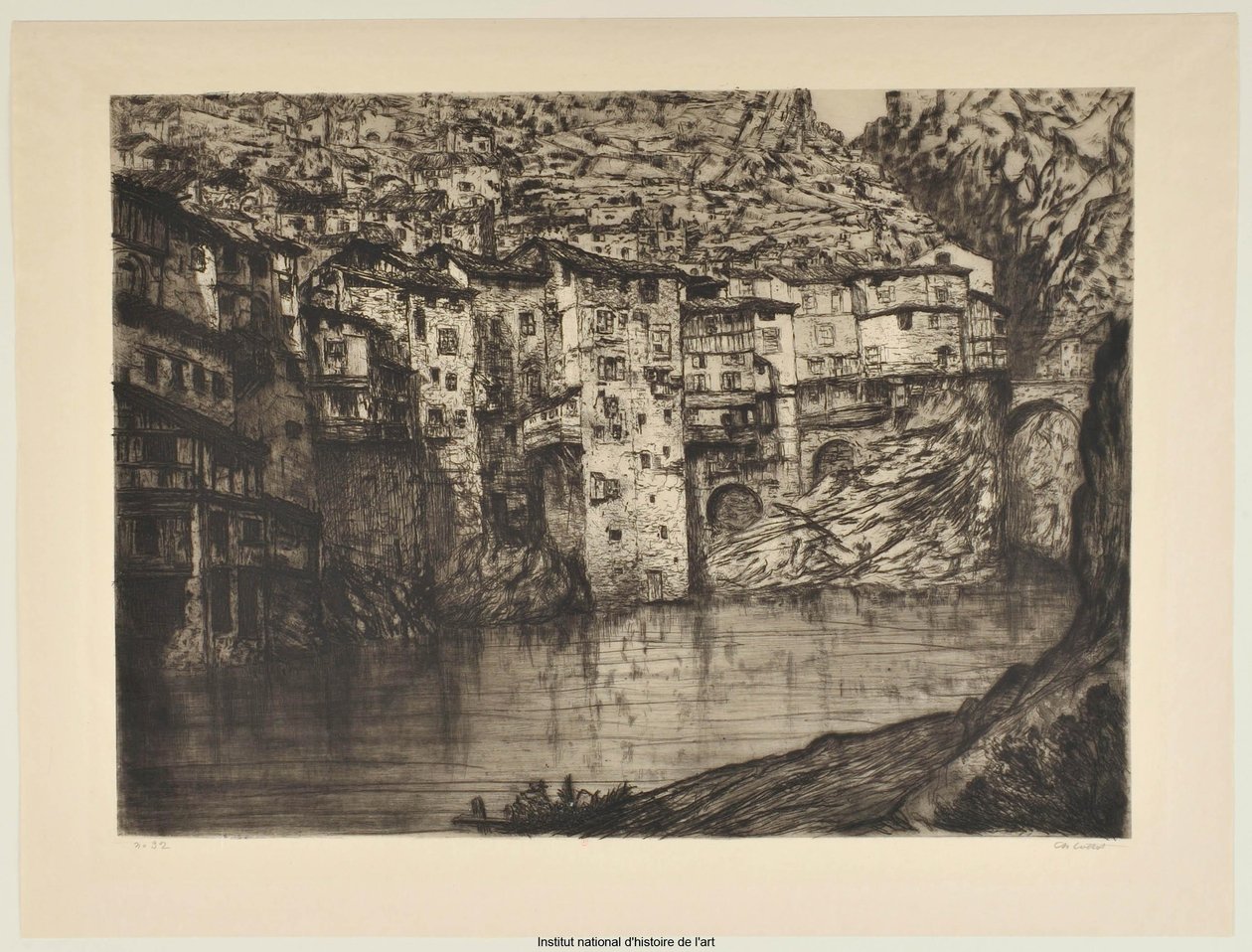Pont-en-Royans (iso lauta) (kisa a) tekijältä Charles Cottet