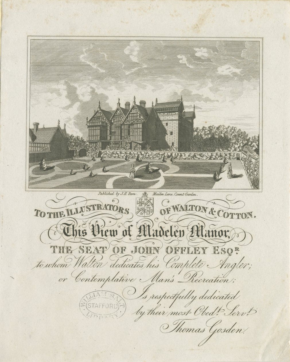 Madeleyn kartano: kaiverrus, nd [c 1686] (painettu) tekijältä Charles Cotton