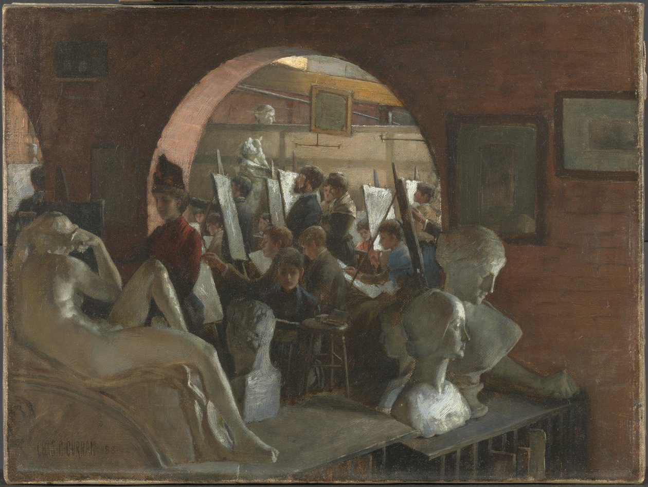 Alkovi Taideopiskelijoiden liigassa tekijältä Charles Courtney Curran