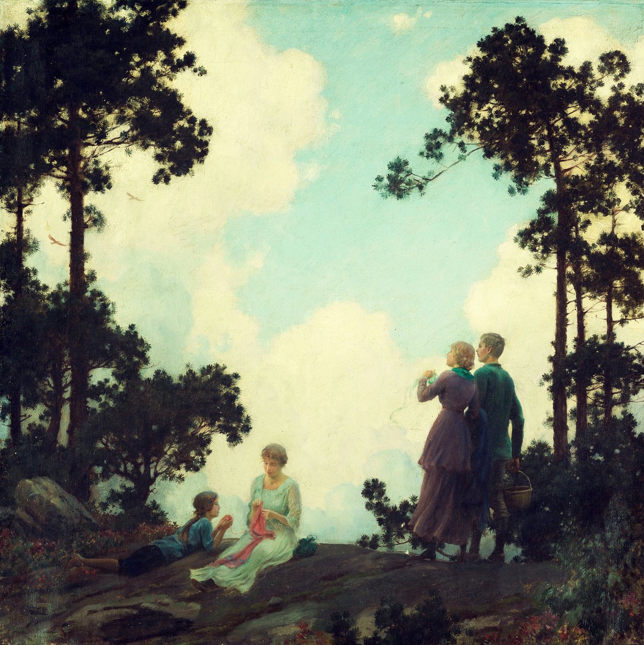 Mäntyjen alla tekijältä Charles Courtney Curran
