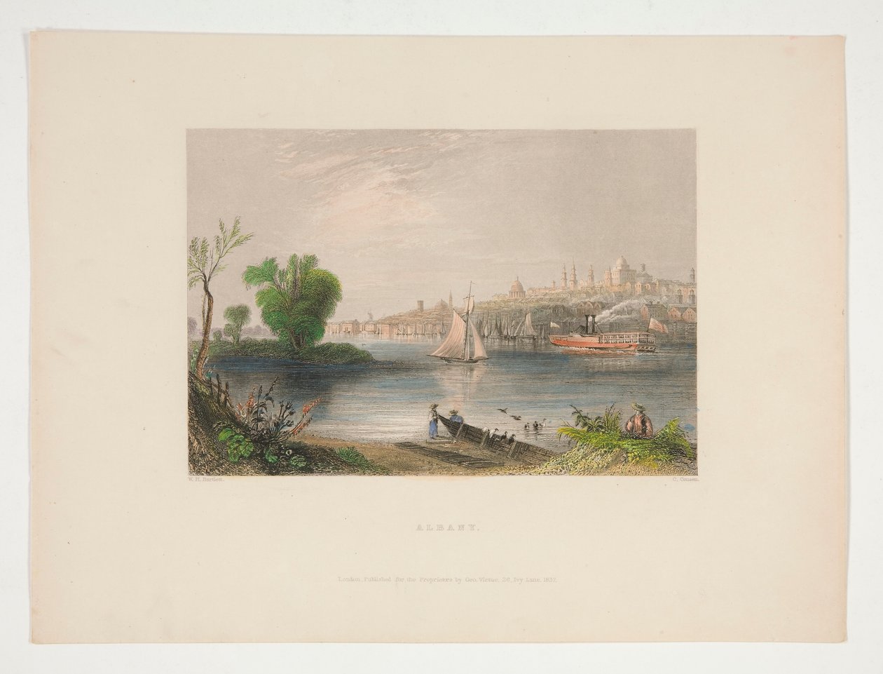 Albany, kuvitus Nathaniel Parker Willisille tekijältä Charles Cousen