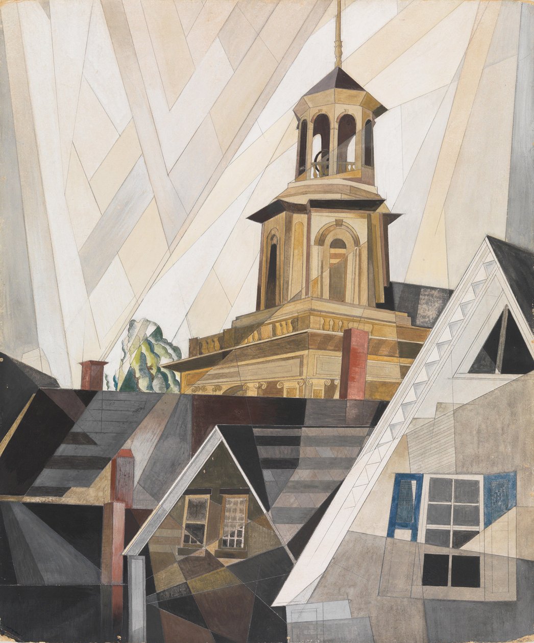 Sir Christopher Wrenin mukaan, 1920 (wc, guassi ja grafiitti kartongille). tekijältä Charles Demuth