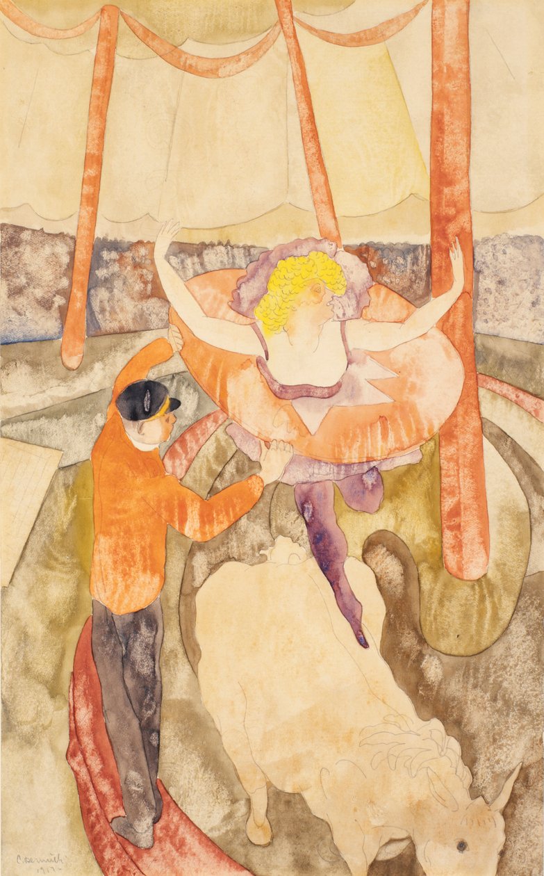 Equestrienne ja assistentti tekijältä Charles Demuth
