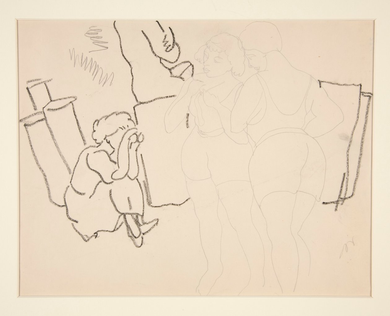 Neljä hahmoa rannalla, luultavasti Provincetownissa tekijältä Charles Demuth