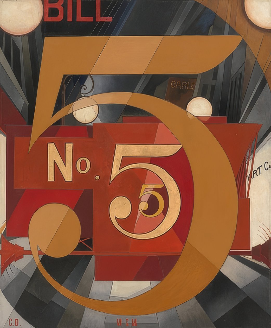 Näin kuvan 5 kultaisena. 1928 tekijältä Charles Demuth