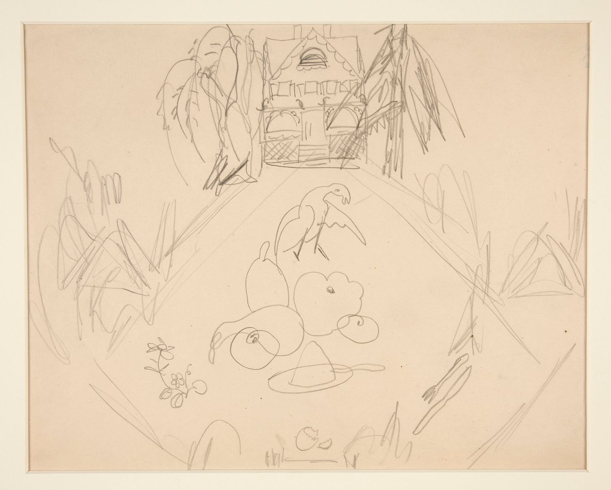 Nimetön [kyyhkyset, hedelmät, vihannekset, talo, kirjalliset muistiinpanot] tekijältä Charles Demuth
