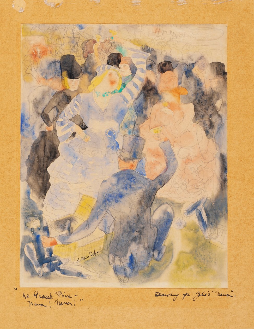 Zolas Nana, 1915-16 (wc paperilla) tekijältä Charles Demuth