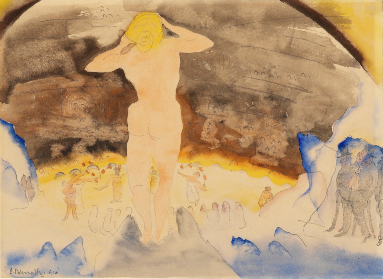 Zolas Nana, 1915 (wc paperilla) tekijältä Charles Demuth