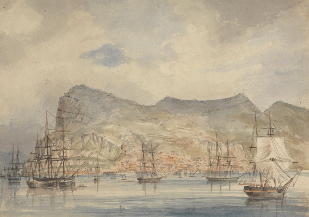 Näkymä Gibraltarille tekijältä Charles Dyce