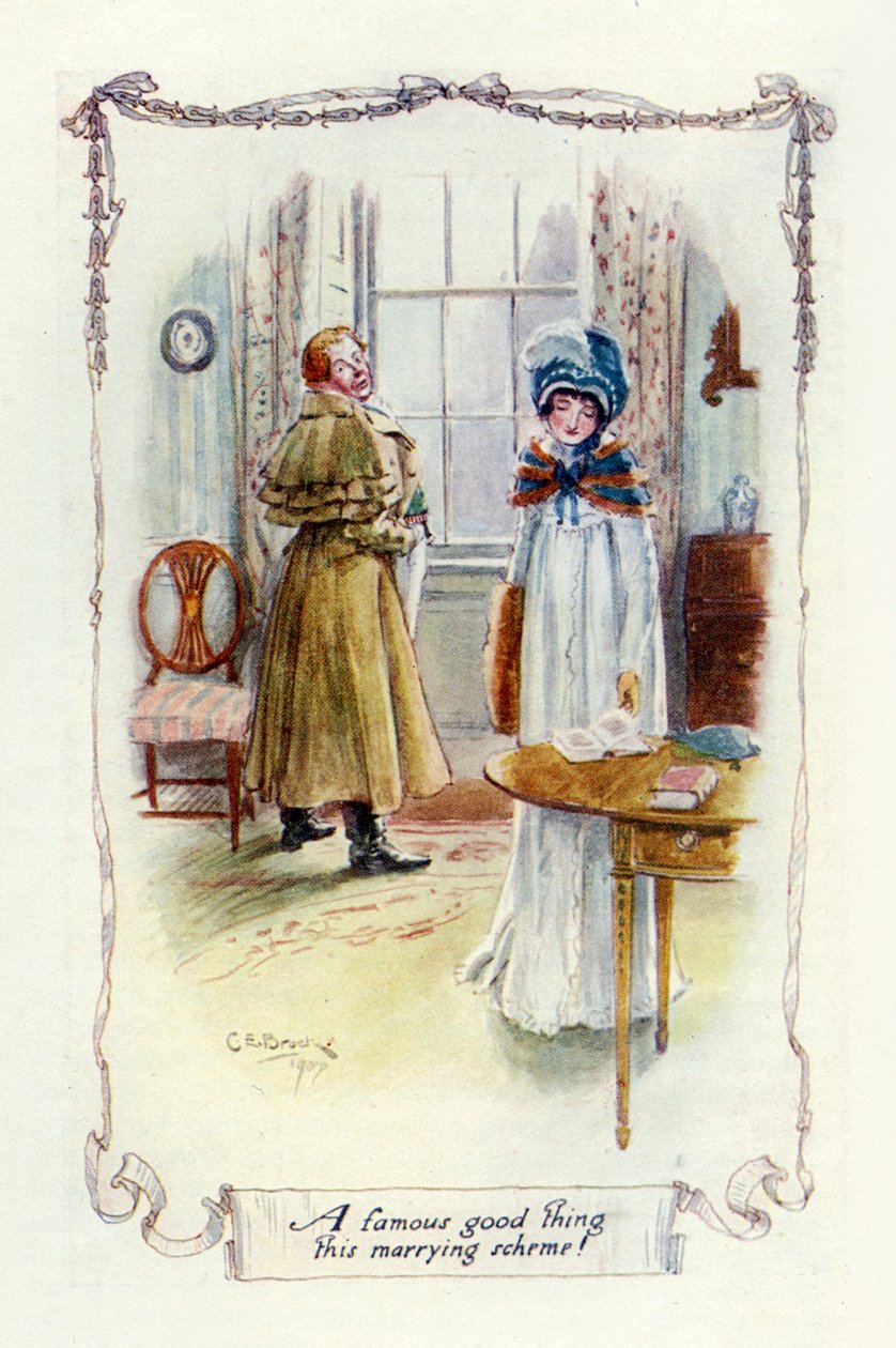Kuuluisa hyvä asia tämä avioliittosuunnitelma, 1907 (kuva) tekijältä Charles Edmund Brock