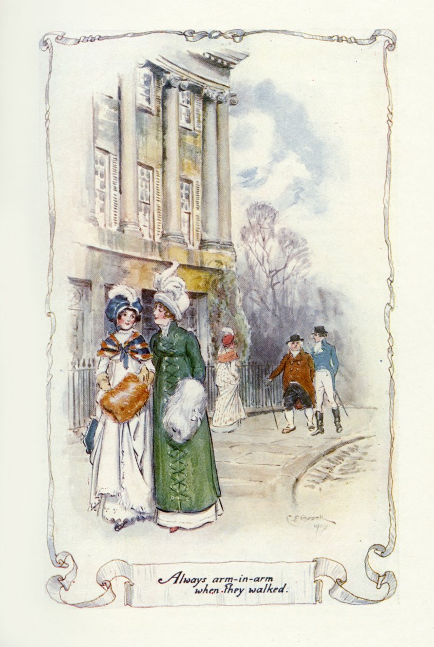 Aina käsi kädessä kävellessä, 1907 (kuva) tekijältä Charles Edmund Brock