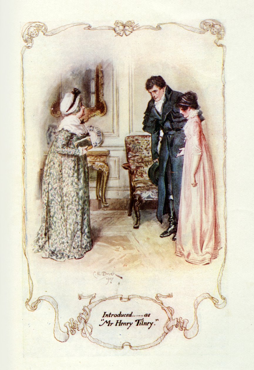 Esittelyssä.....as Henry Tilney, 1907 (kuva). tekijältä Charles Edmund Brock