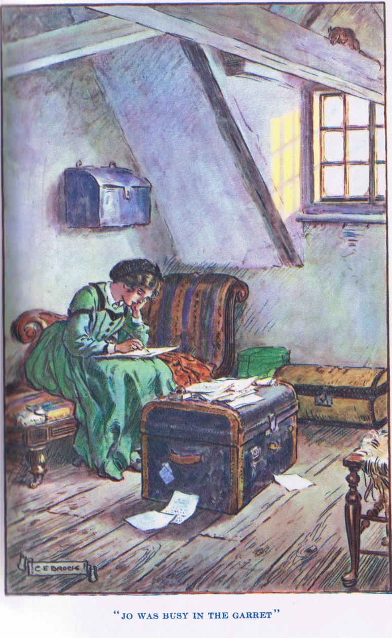 Jon ensimmäinen tarina, kuvitus julkaisusta "Modern Stories" tekijältä Charles Edmund Brock