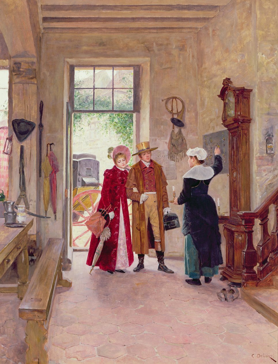 Saapuminen majataloon tekijältä Charles Edouard Delort