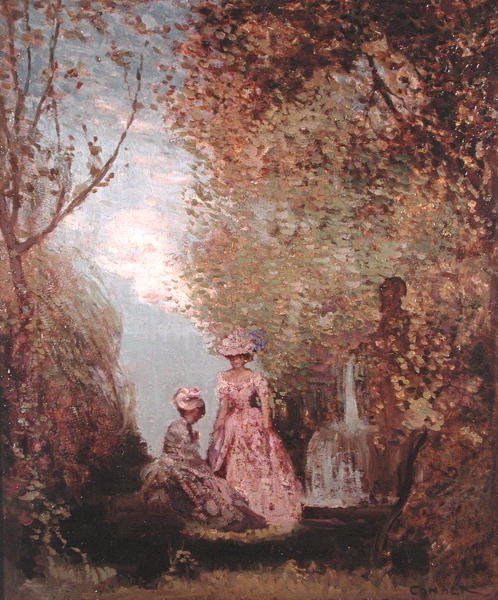 Forest Glade (öljy) tekijältä Charles Edward Conder