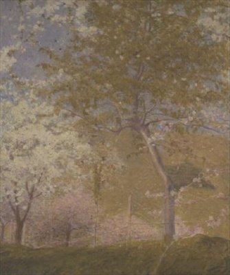 Hedelmätarhat Seinen varrella lähellä Vetheuilia tekijältä Charles Edward Conder