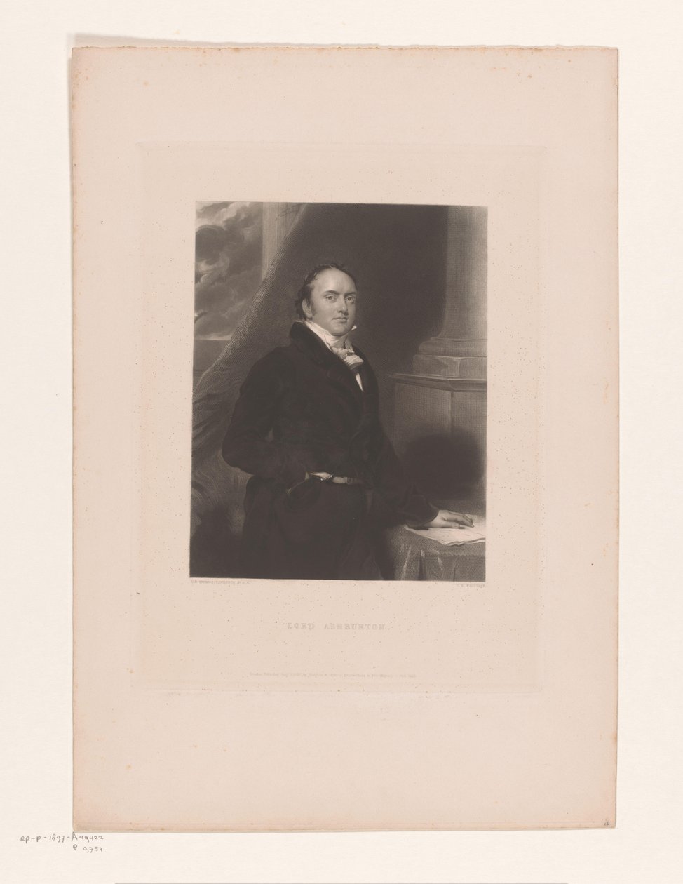 Portree van Alexander Baring Lordi Ashburton (otsikko esineessä) tekijältä Charles Edward Wagstaff