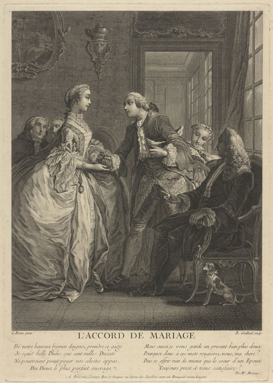 Avioliittosopimus, 1700-luku tekijältä Charles Eisen