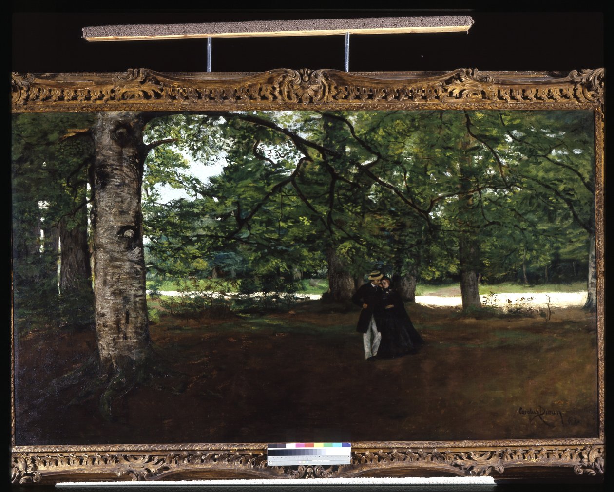 Promenade In The Woods (öljy kankaalle) tekijältä Charles Emile Auguste Carolus Duran
