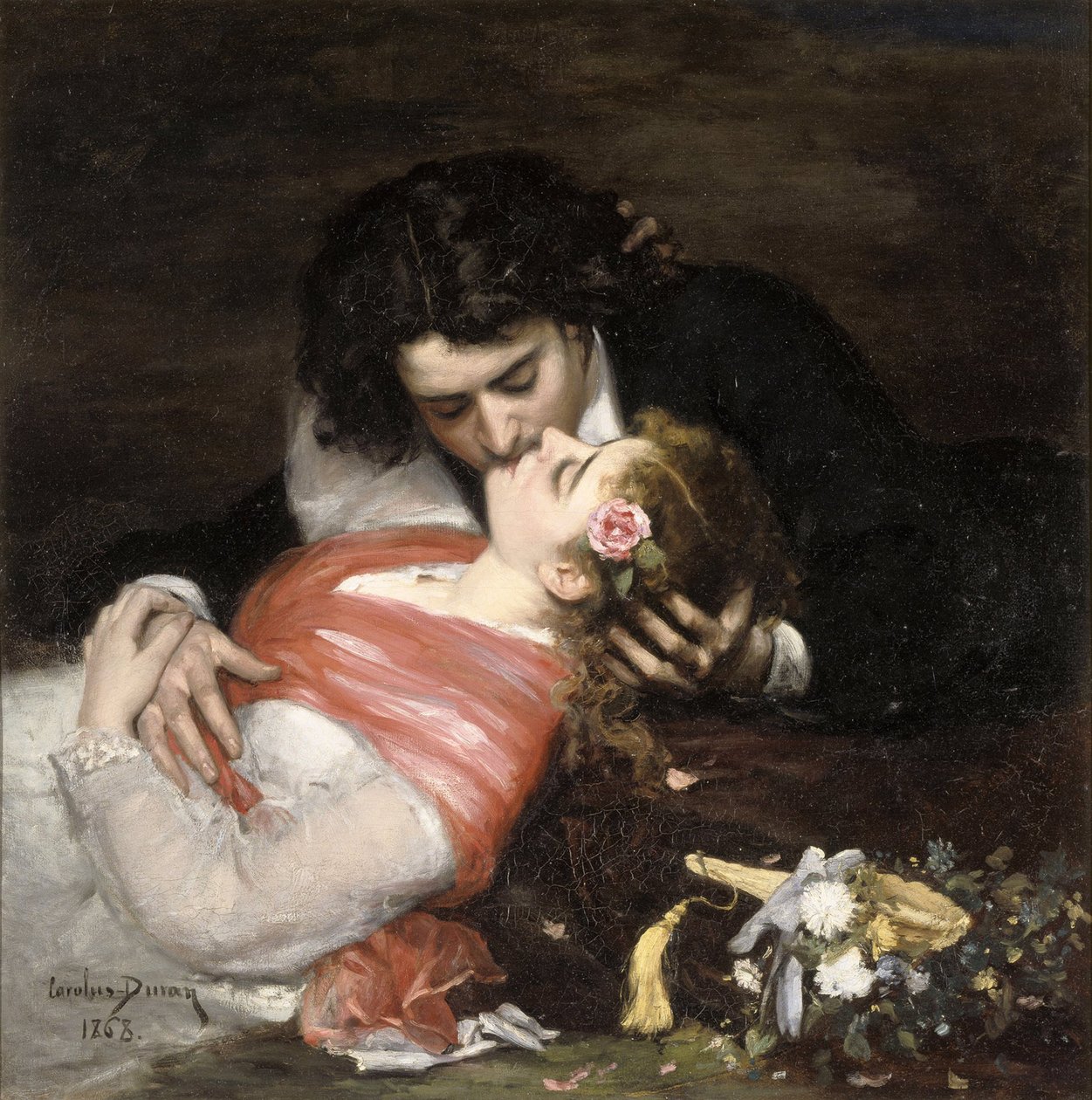 Suudelma, 1868. tekijältä Charles Emile Auguste Carolus Duran