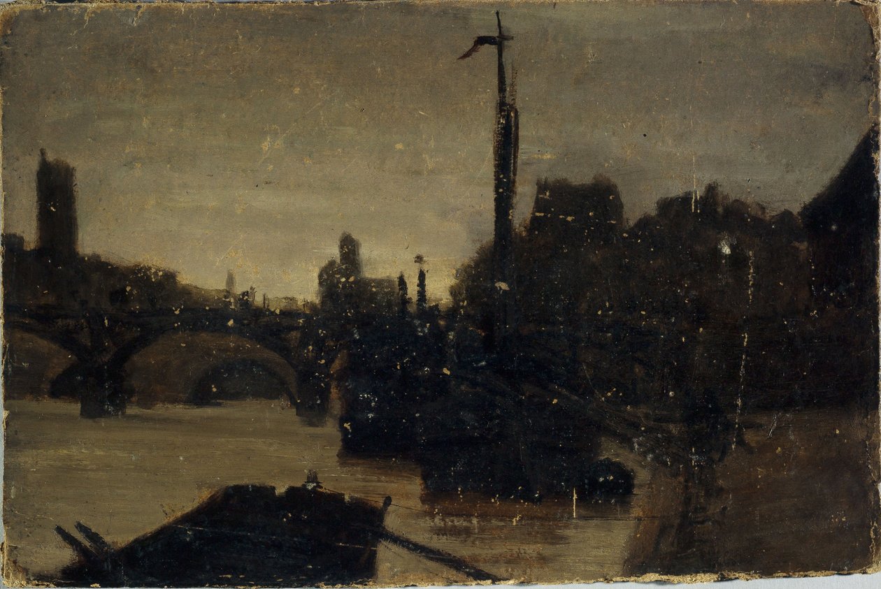 Pont des Arts, noin 1870 (maalaus) tekijältä Charles Emile Cuisin
