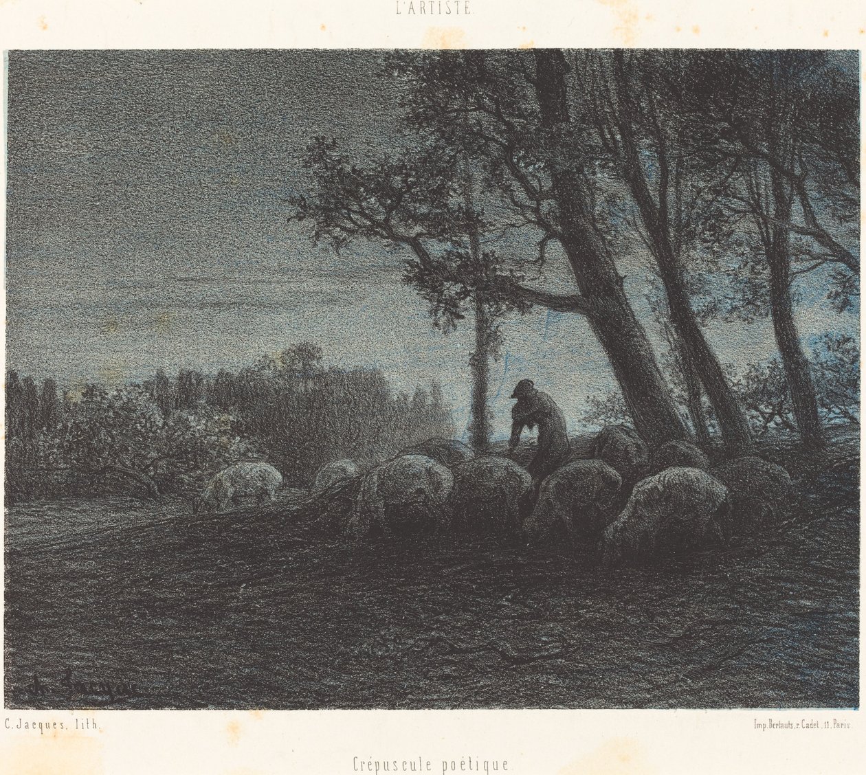 Runollinen hämärä tekijältä Charles Emile Jacque