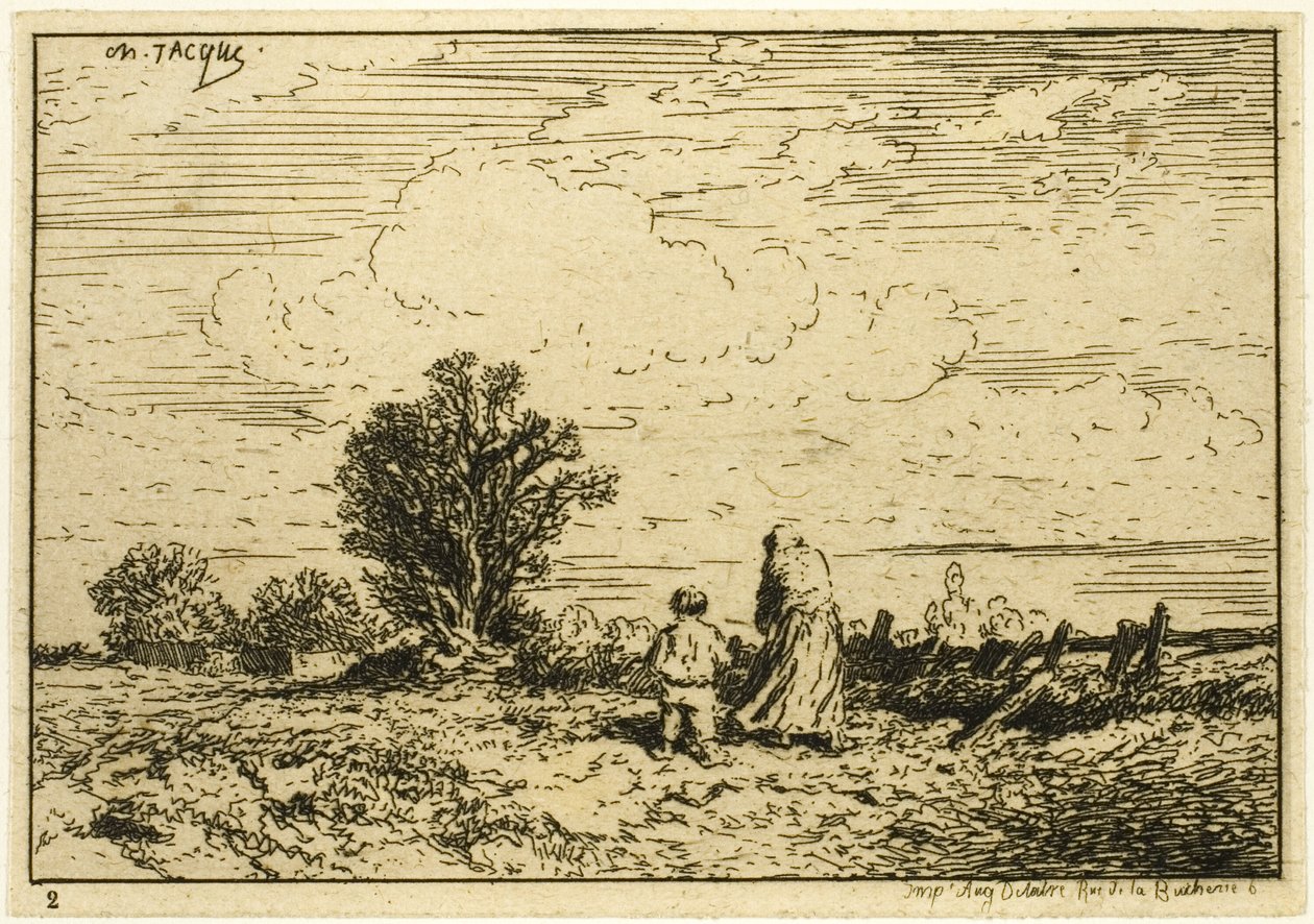 Niityn ylittäminen tekijältä Charles Emile Jacque