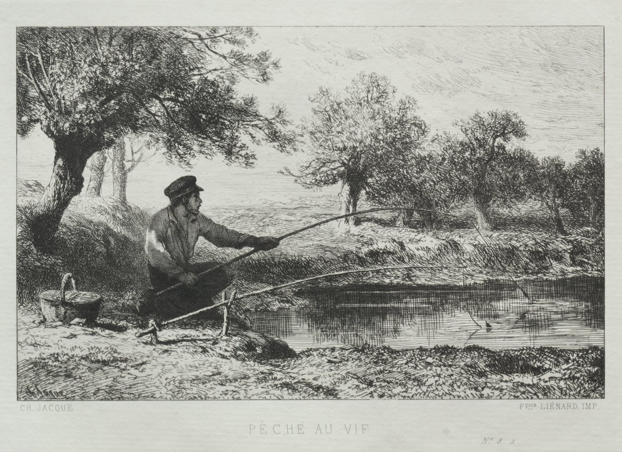 Kalastus tekijältä Charles Emile Jacque