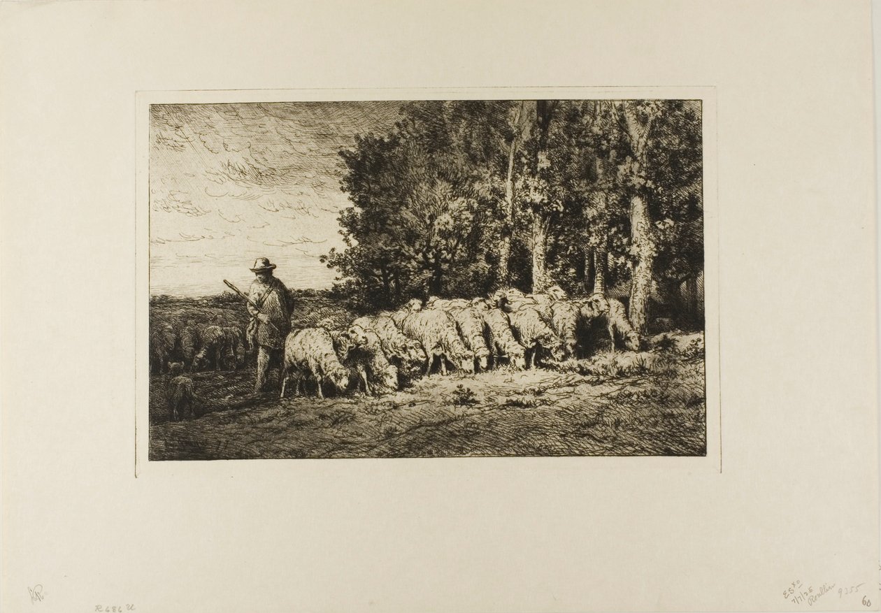 Lammaslauma metsän reunalla tekijältä Charles Emile Jacque