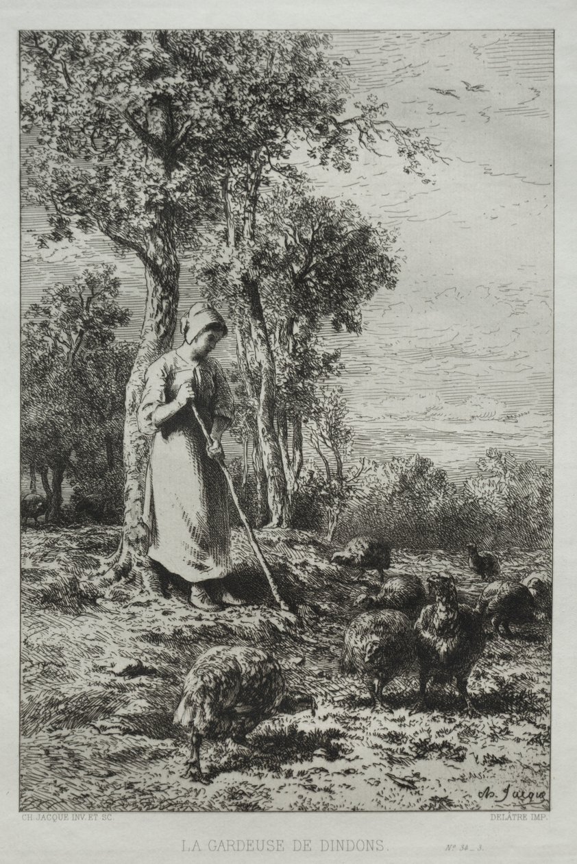 Kalkkunavartija. tekijältä Charles Emile Jacque