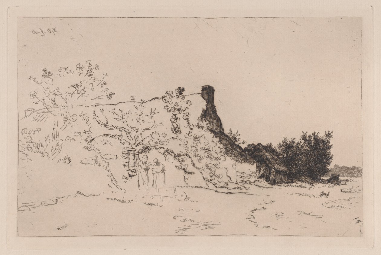 Suuri mökki Kercassier, 1875. tekijältä Charles Emile Jacque