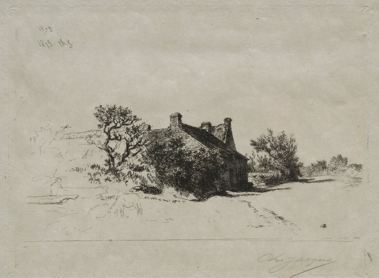 Pienet Kercassier-talot, 1875. tekijältä Charles Emile Jacque